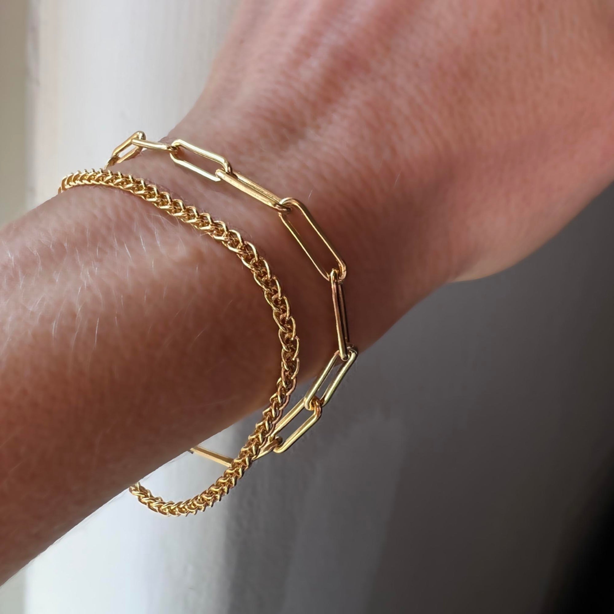 14kt Gold Filled Wheat Curb Chain Bracelet