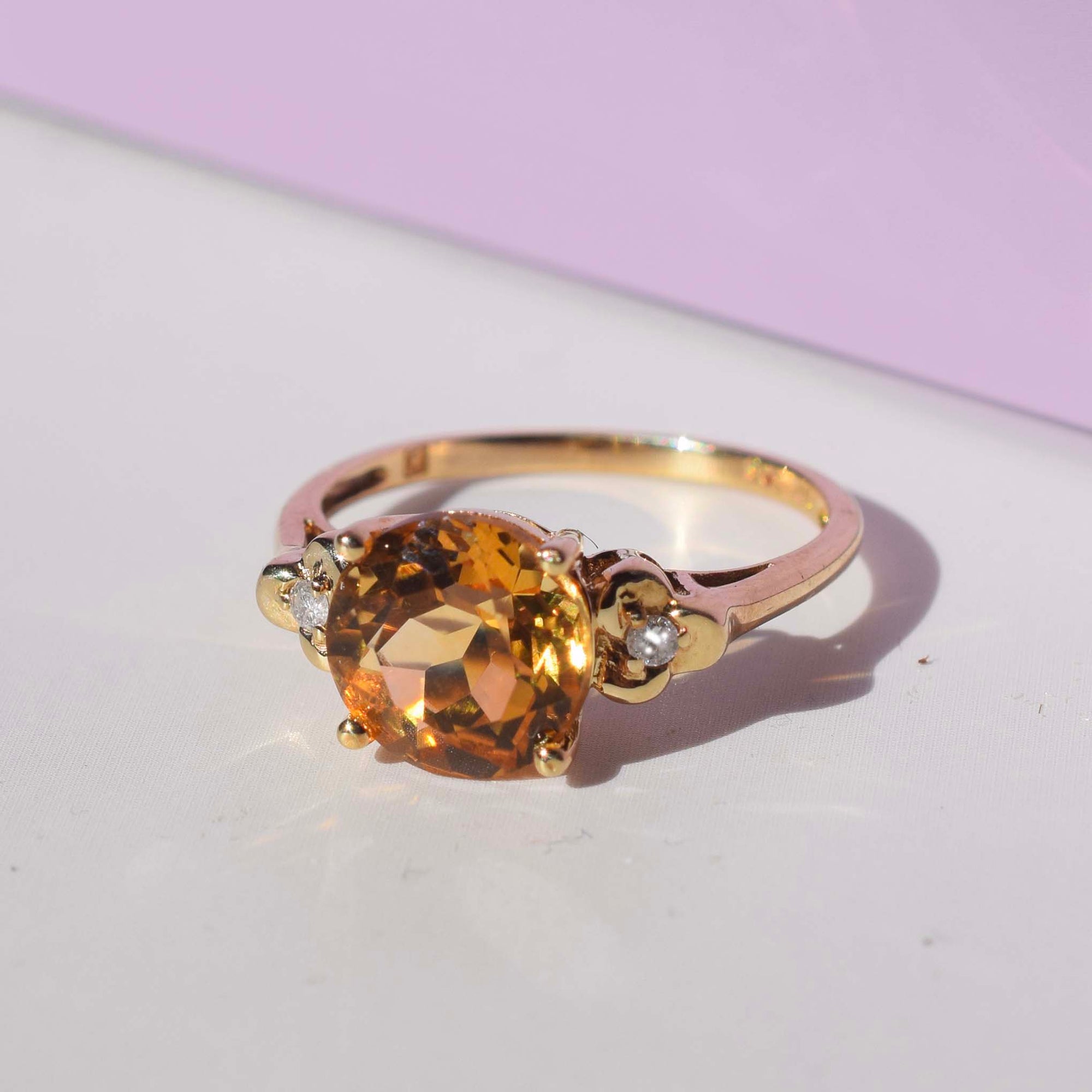 14kt Citrine & Diamond Eloise Ring