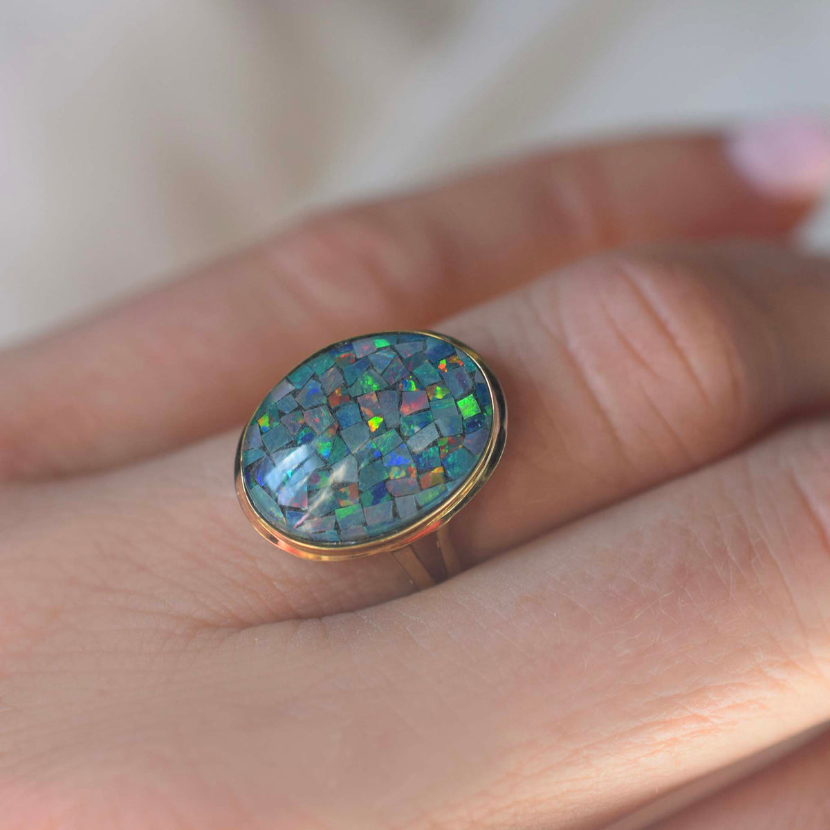 14kt Gold Mosaic Opal Lux Ring