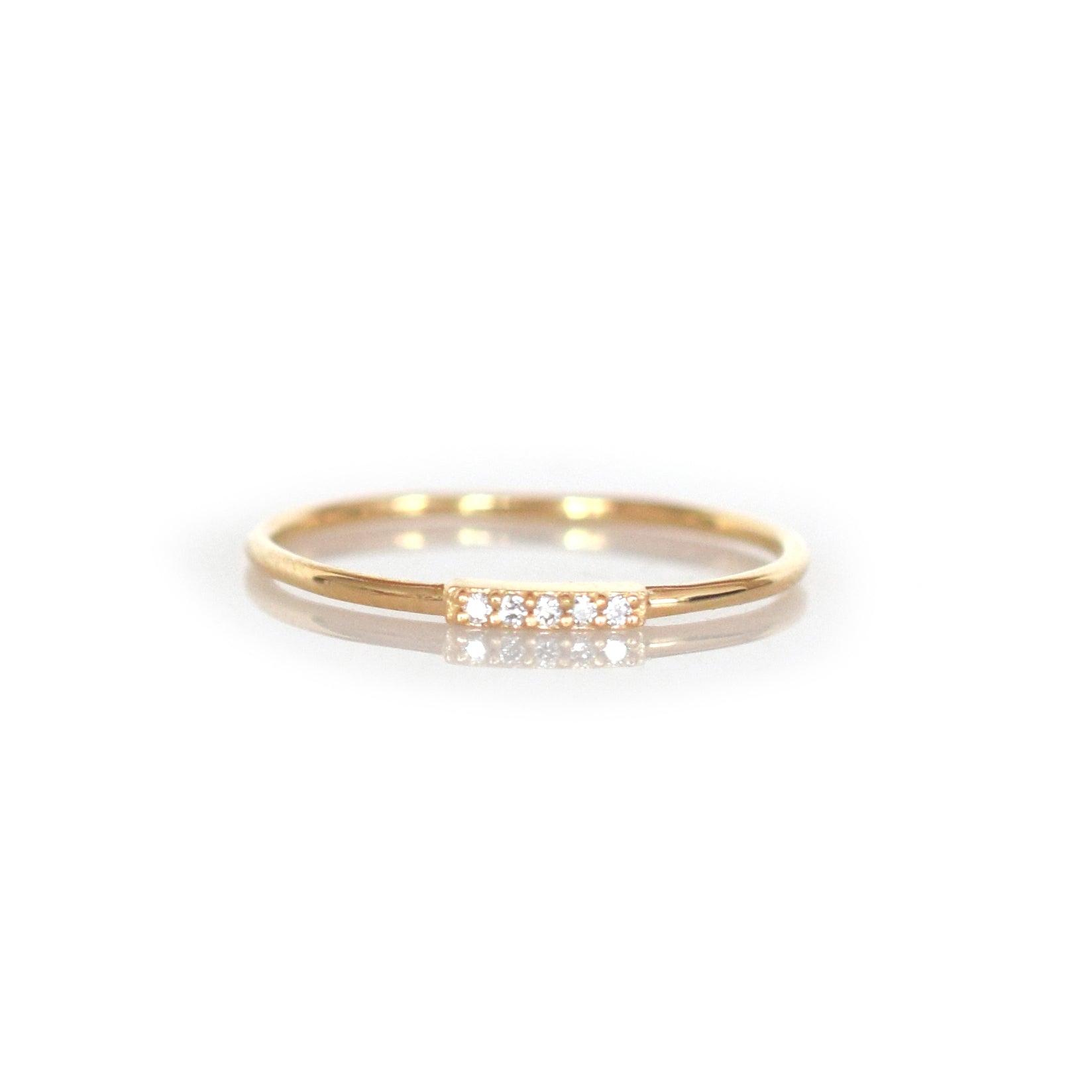 Solid Gold Diamond Alinea Ring
