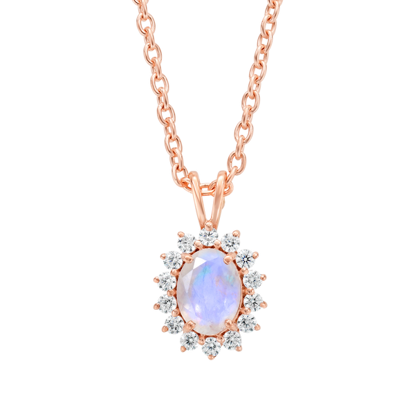 Moonstone & Diamond Vintage Fleur Pendant | La Kaiser