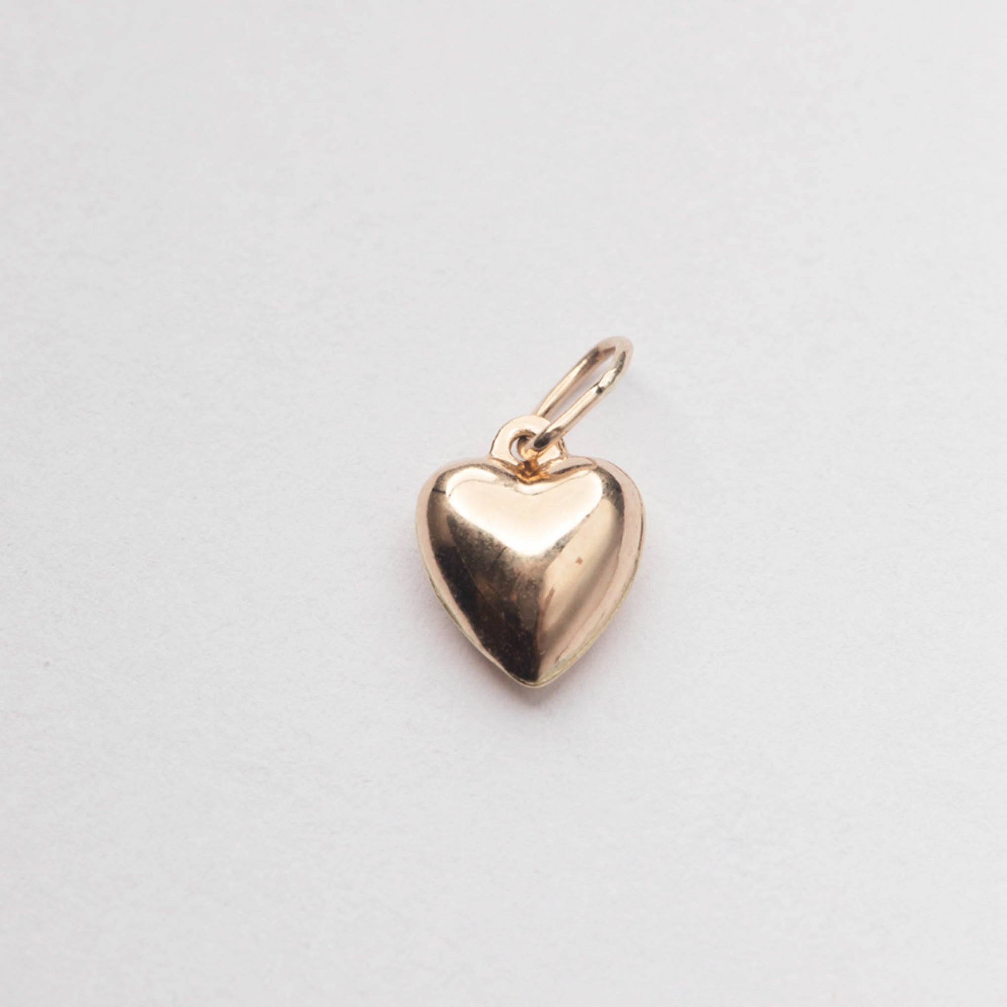 14kt Gold Puffed Heart Charm