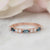 Rose Gold London Blue Topaz & Opal Midnight Crossing Band