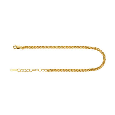 14kt Gold Filled Wheat Curb Chain Bracelet