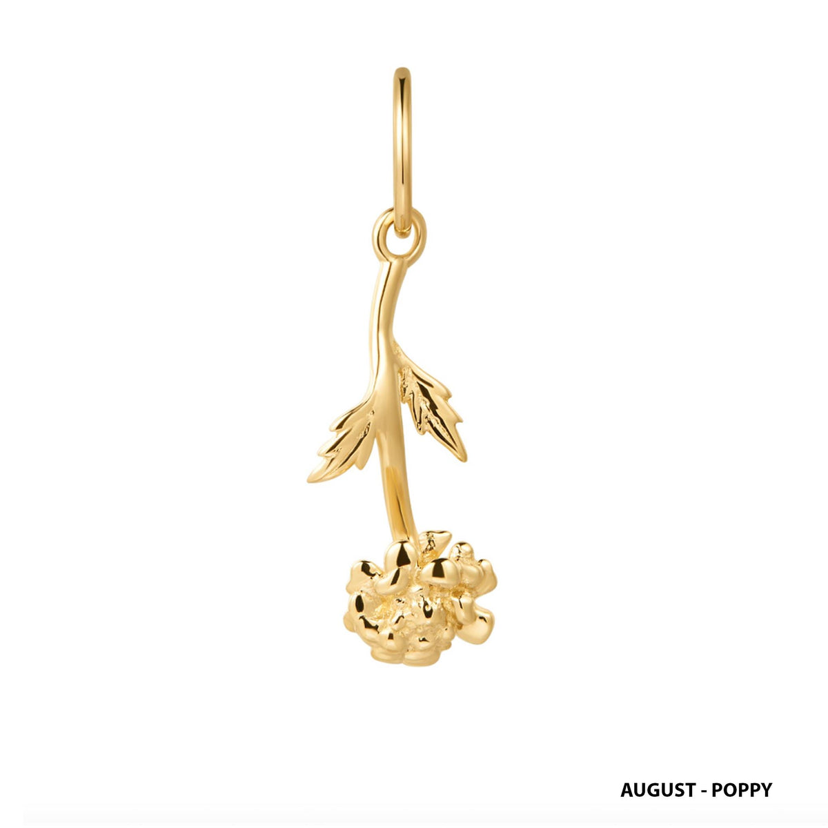 Solid Gold Birth Flower Charm