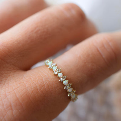 14kt Opal & Sapphire Pia Band