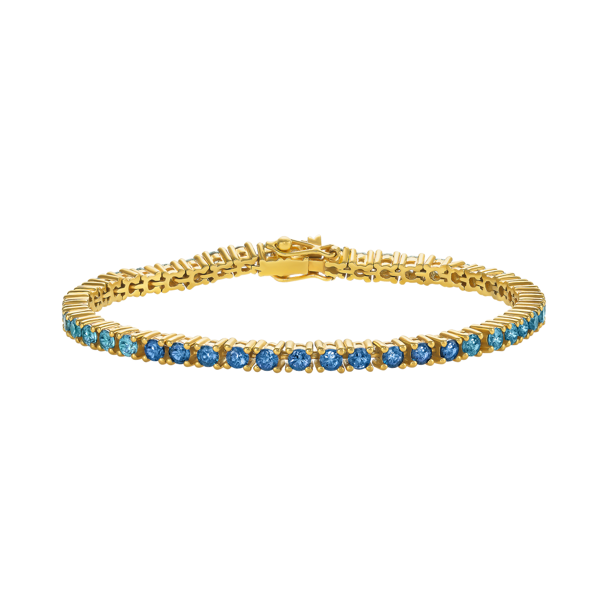 Blue Topaz Ombre Tennis Bracelet