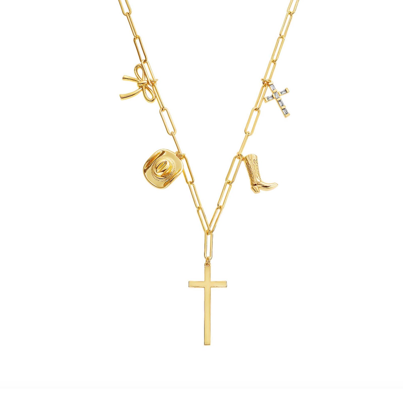 The Laura Cross Charm Necklace