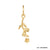 Solid Gold Birth Flower Charm