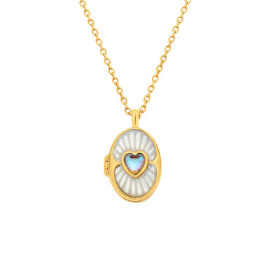 Mother Of Pearl Dive In Deep Locket