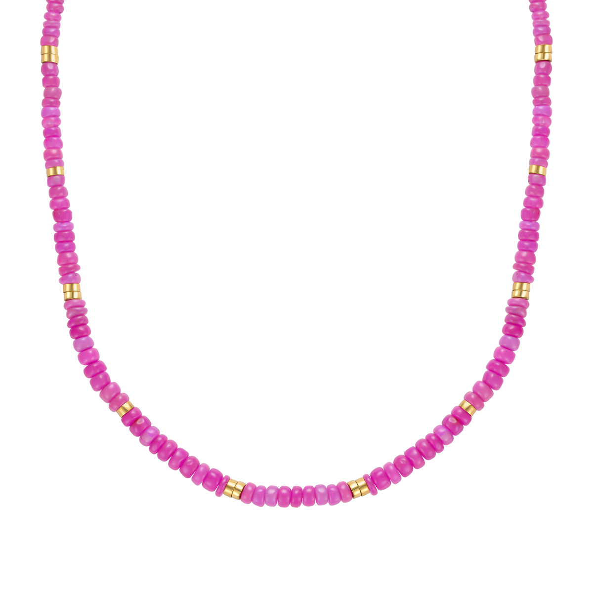 Pink Ethiopian Opal Beaded Cancun Necklace