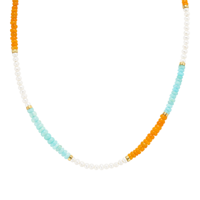 Opal, Pearl and Amazonite Cabo Pendant