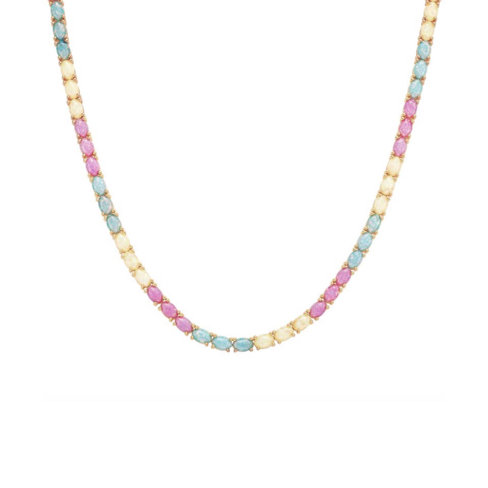 Pastel Opal Eternal Tennis Necklace