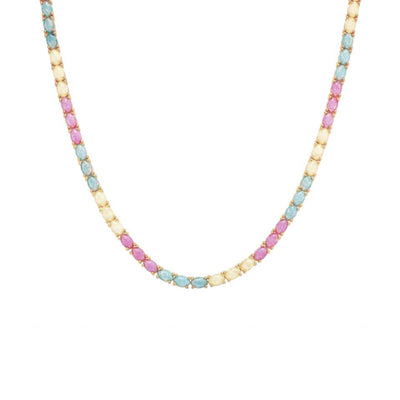 Pastel Opal Eternal Tennis Necklace