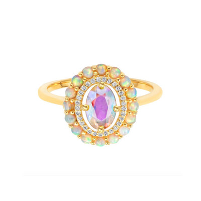 Angel Quartz Halo Ring