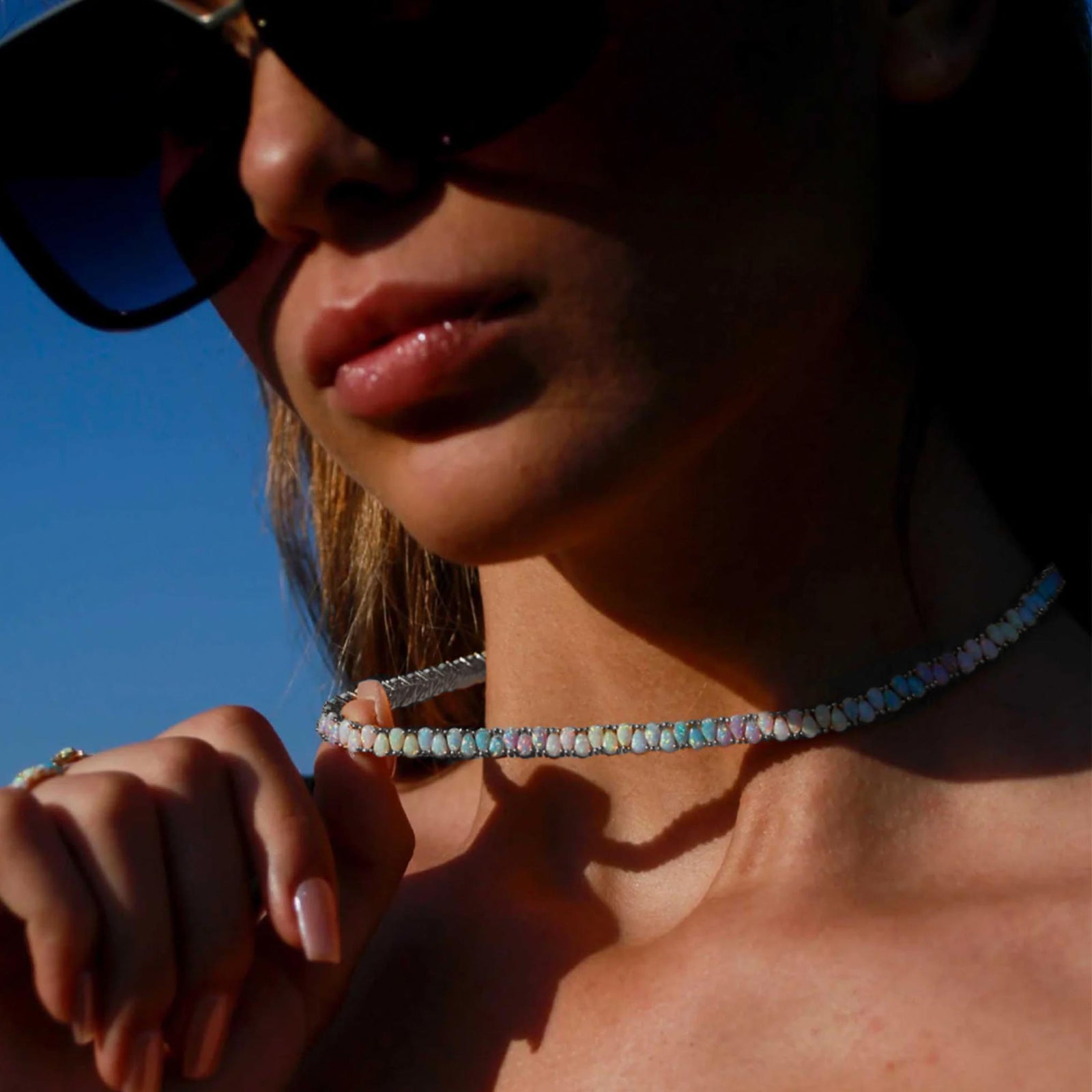 Silver Opal Dancing Dreams Tennis Necklace