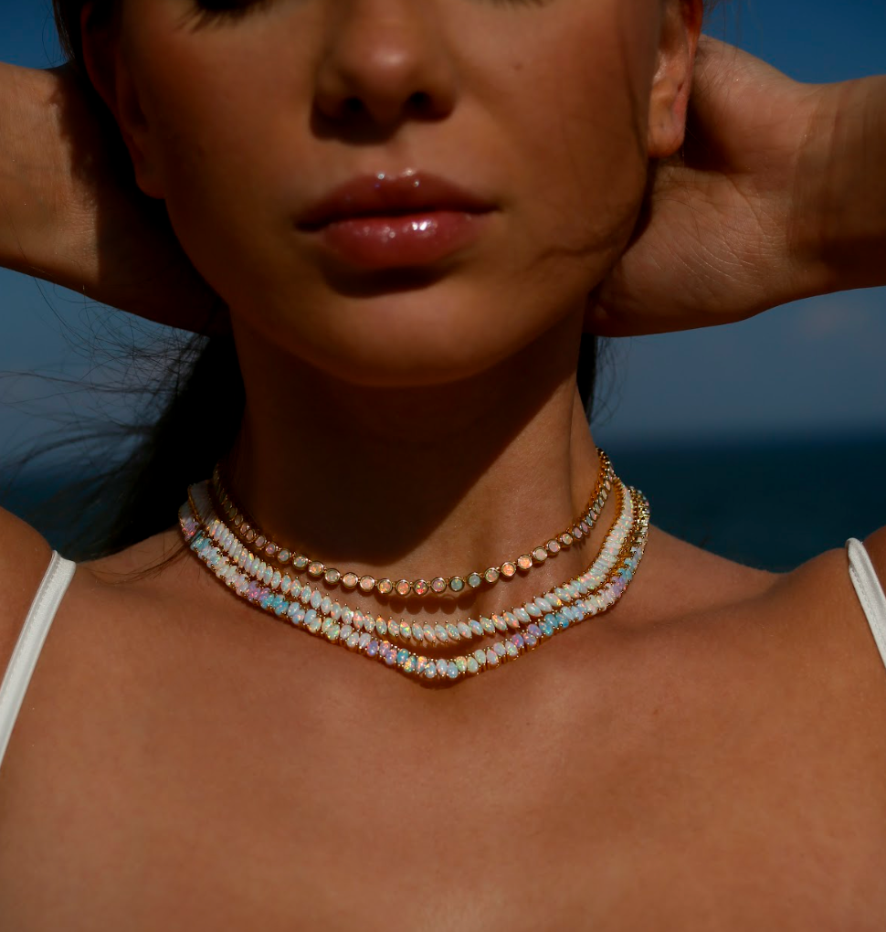Opal Dancing Dreams Tennis Necklace - La Kaiser Opal Dancing Dreams Tennis Necklace - La Kaiser