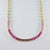 Ombre Pink Topaz and Garnet Grande Tennis Necklace