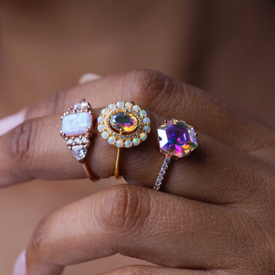 Angel Quartz Halo Ring