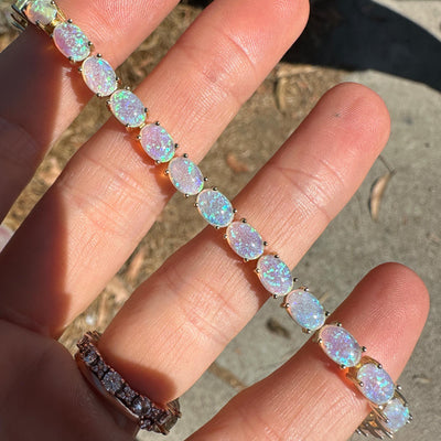 Eternal Blue Opal Tennis Bracelet