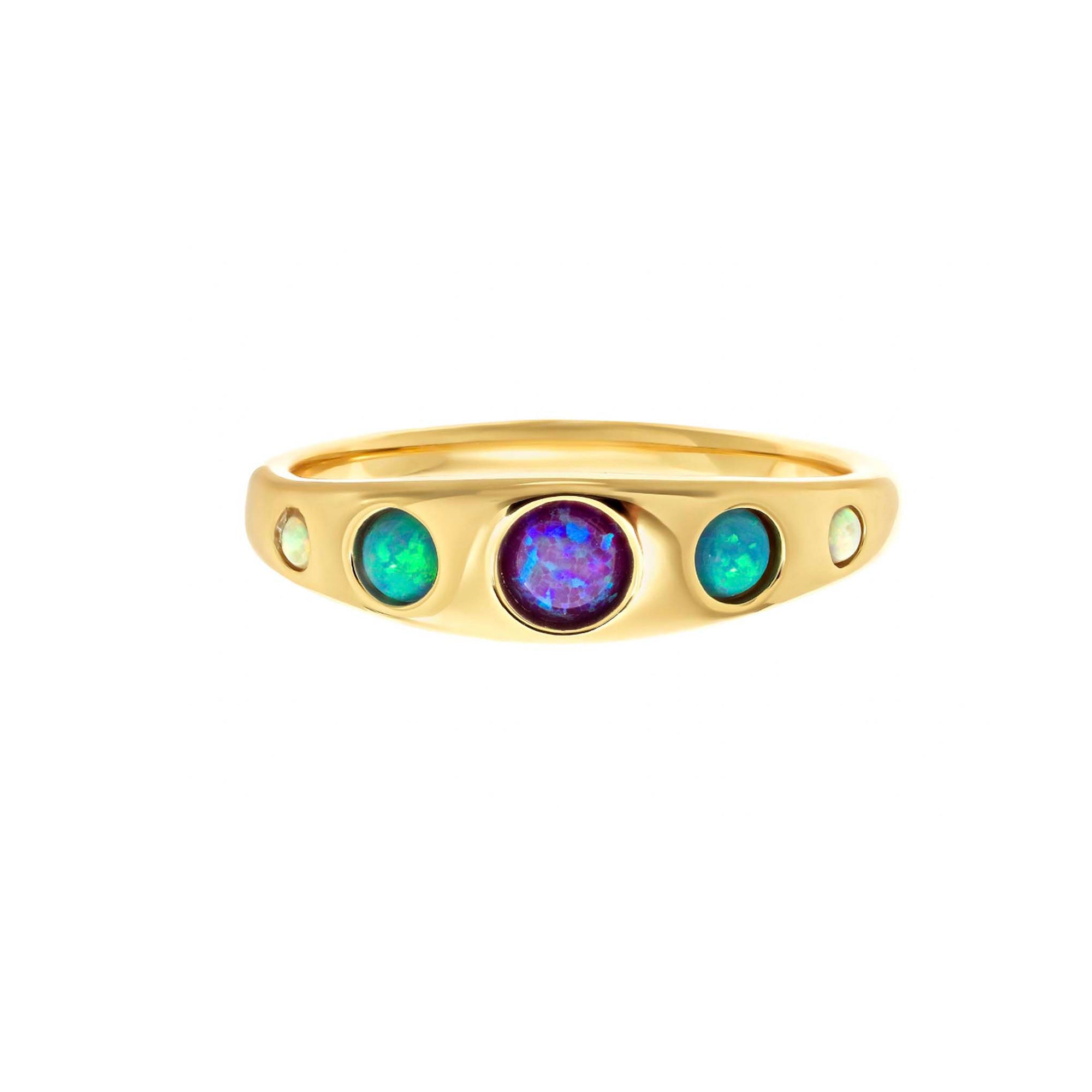 Blue Opal Ombre Via Ring