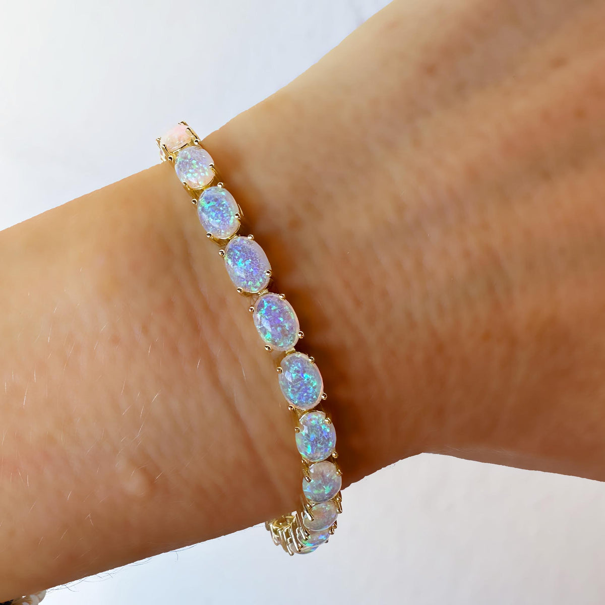 Eternal Blue Opal Tennis Bracelet