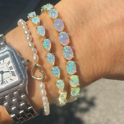 Eternal Blue Opal Tennis Bracelet