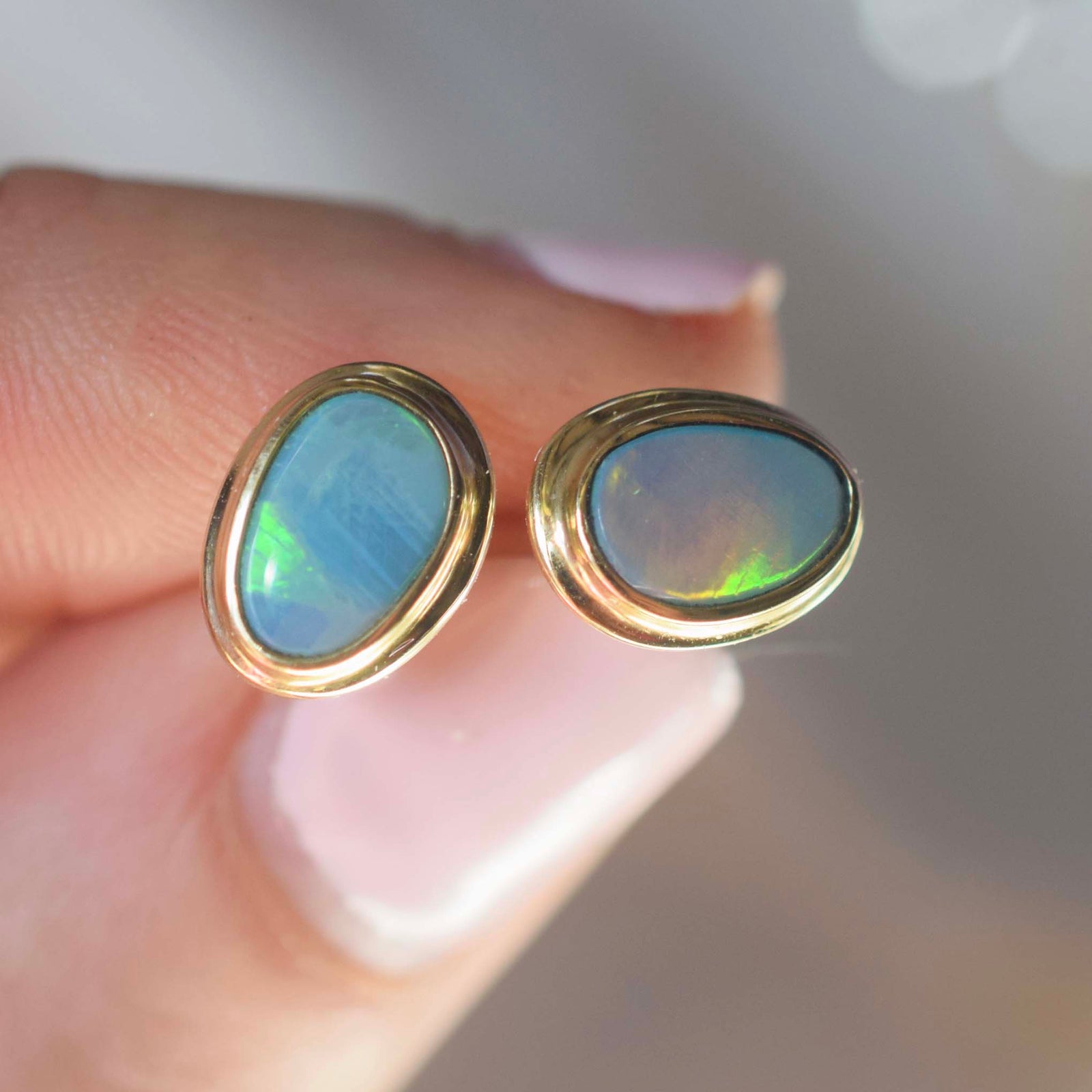 14kt Boulder Opal Memes Studs