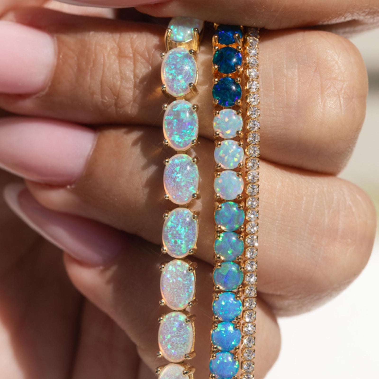 Eternal Blue Opal Tennis Bracelet