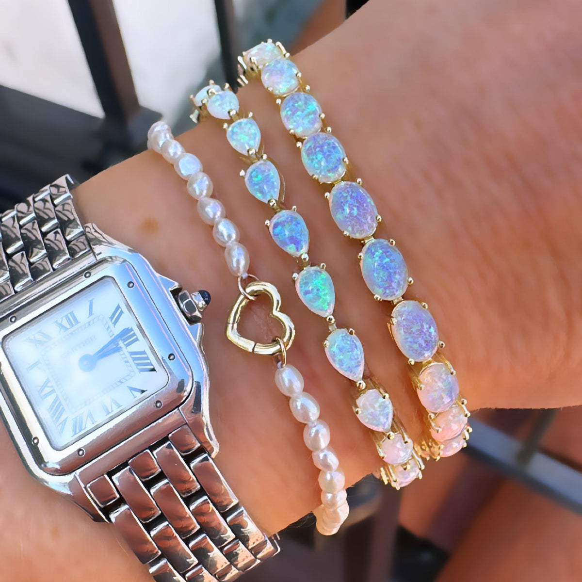Eternal Blue Opal Tennis Bracelet
