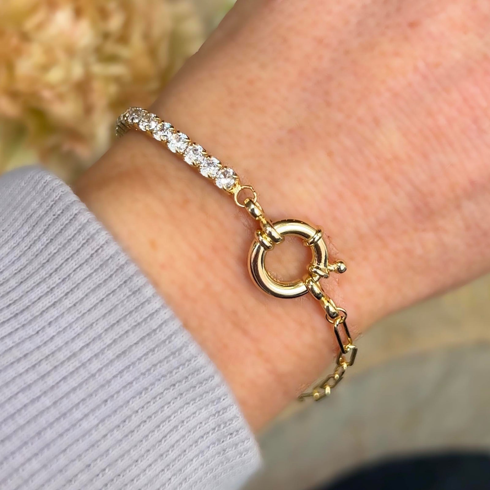 Half and Half Indecisive Tennis Bracelet