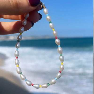 Beaded Pearl Cabo Anklet