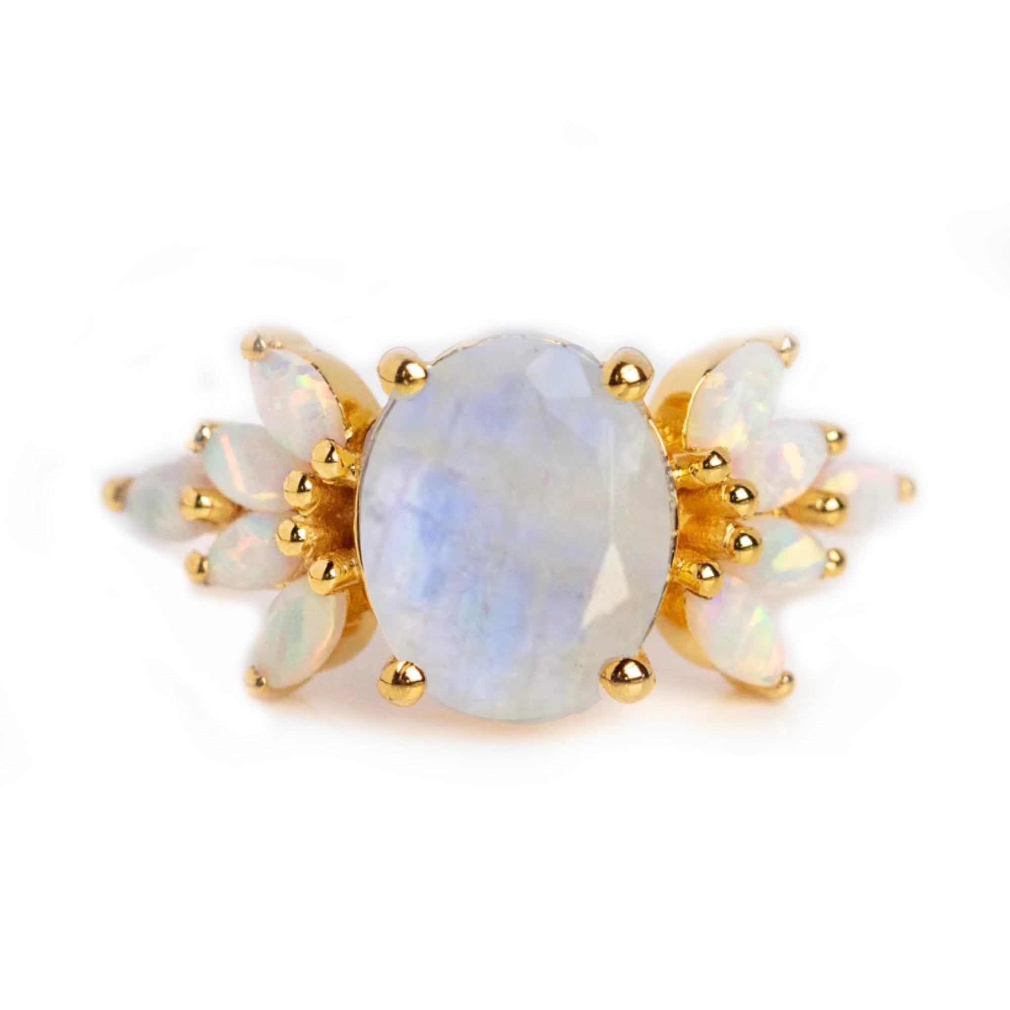 Rainbow Moonstone & Opal Candy Crush Ring