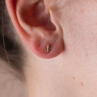 9kt Gold Topaz Cactus Studs