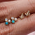 14kt Gold Pastel Hue Trio Studs