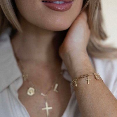 The Laura Cross Charm Bracelet