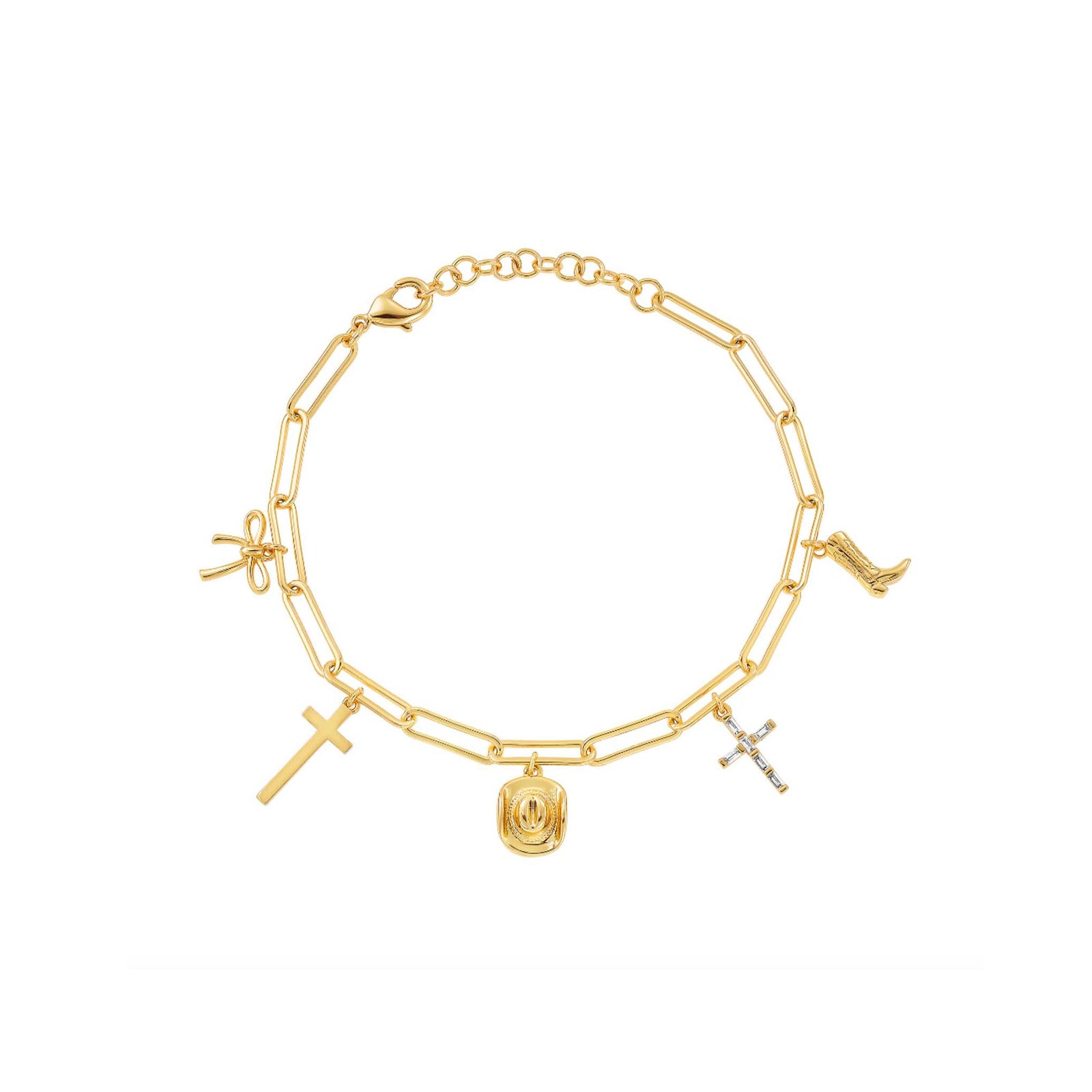 The Laura Cross Charm Bracelet