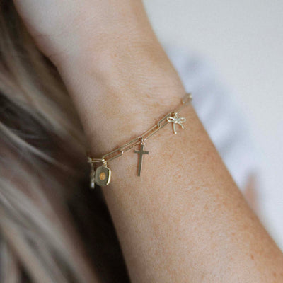 The Laura Cross Charm Bracelet