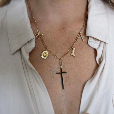 The Laura Cross Charm Necklace
