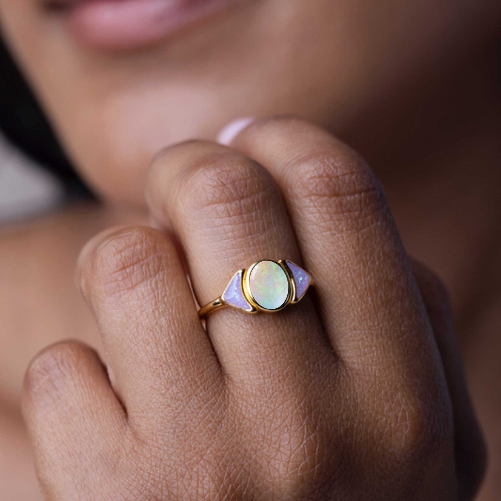 Opal Inlay Warrior Ring