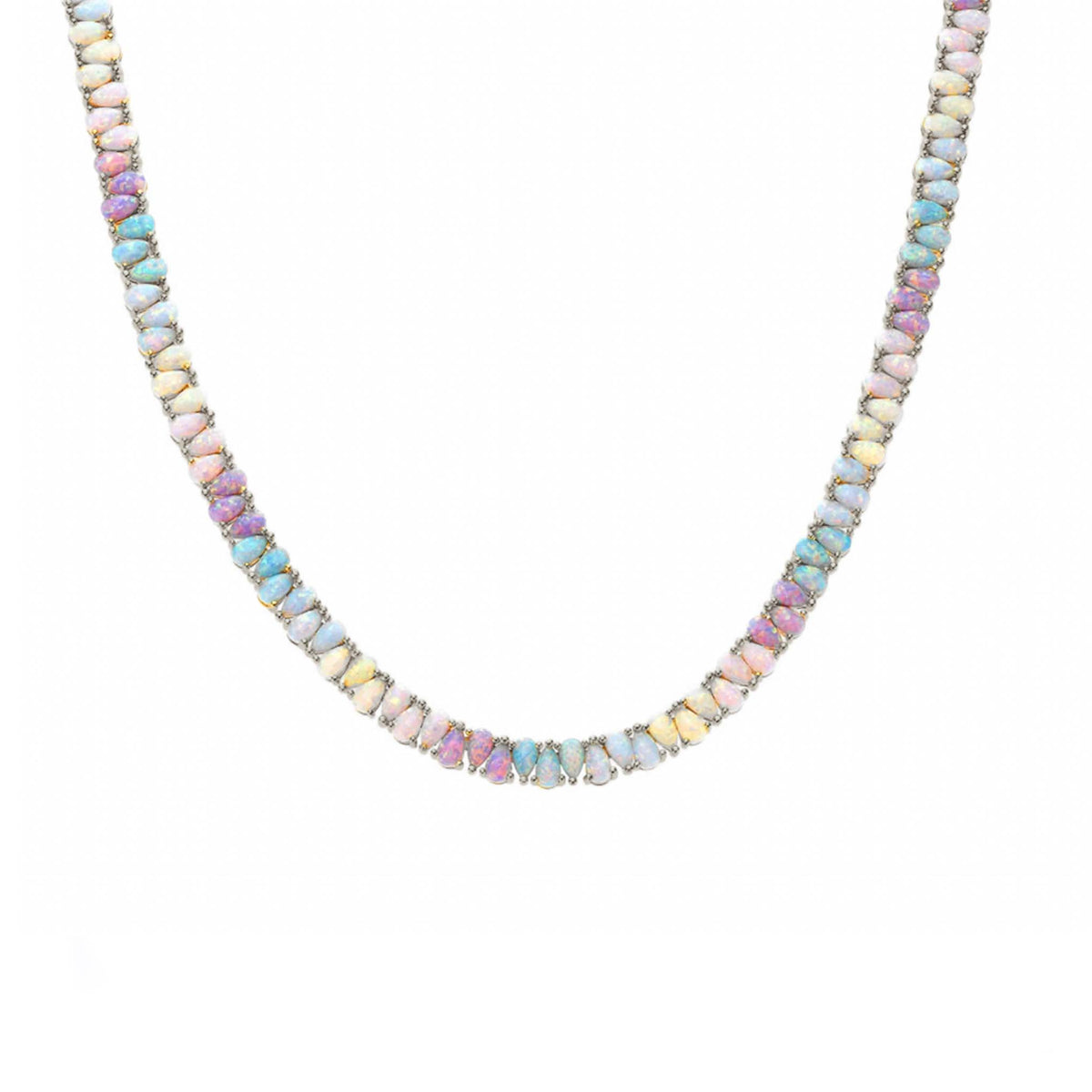Silver Opal Dancing Dreams Tennis Necklace