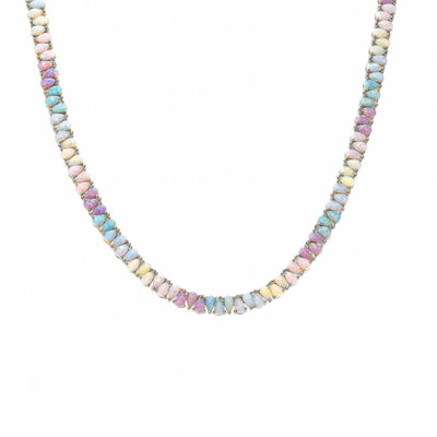 Silver Opal Dancing Dreams Tennis Necklace
