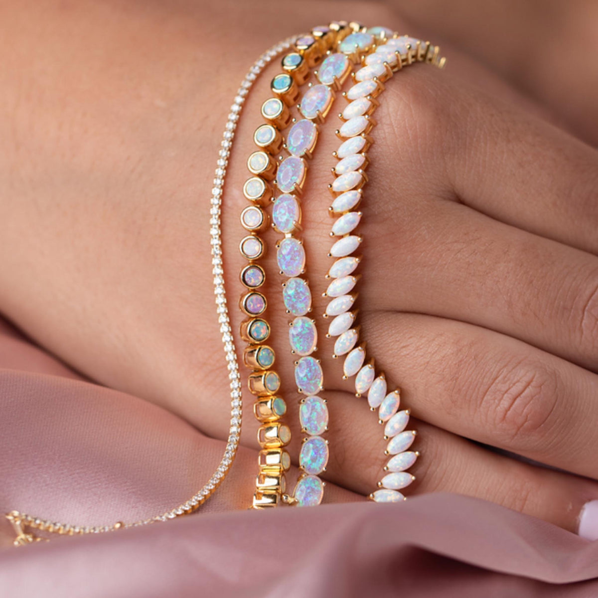 Eternal Blue Opal Tennis Bracelet