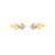 Solid Gold Celestial Birthstone Stud Earrings