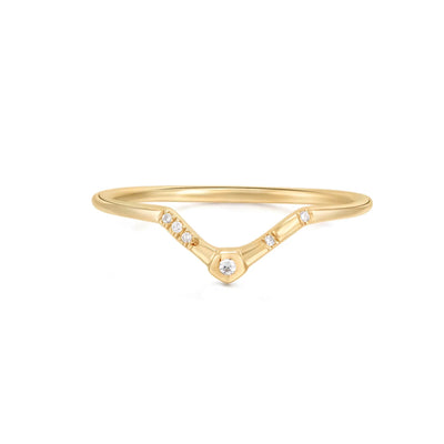 14kt Diamond Mode Arc Ring