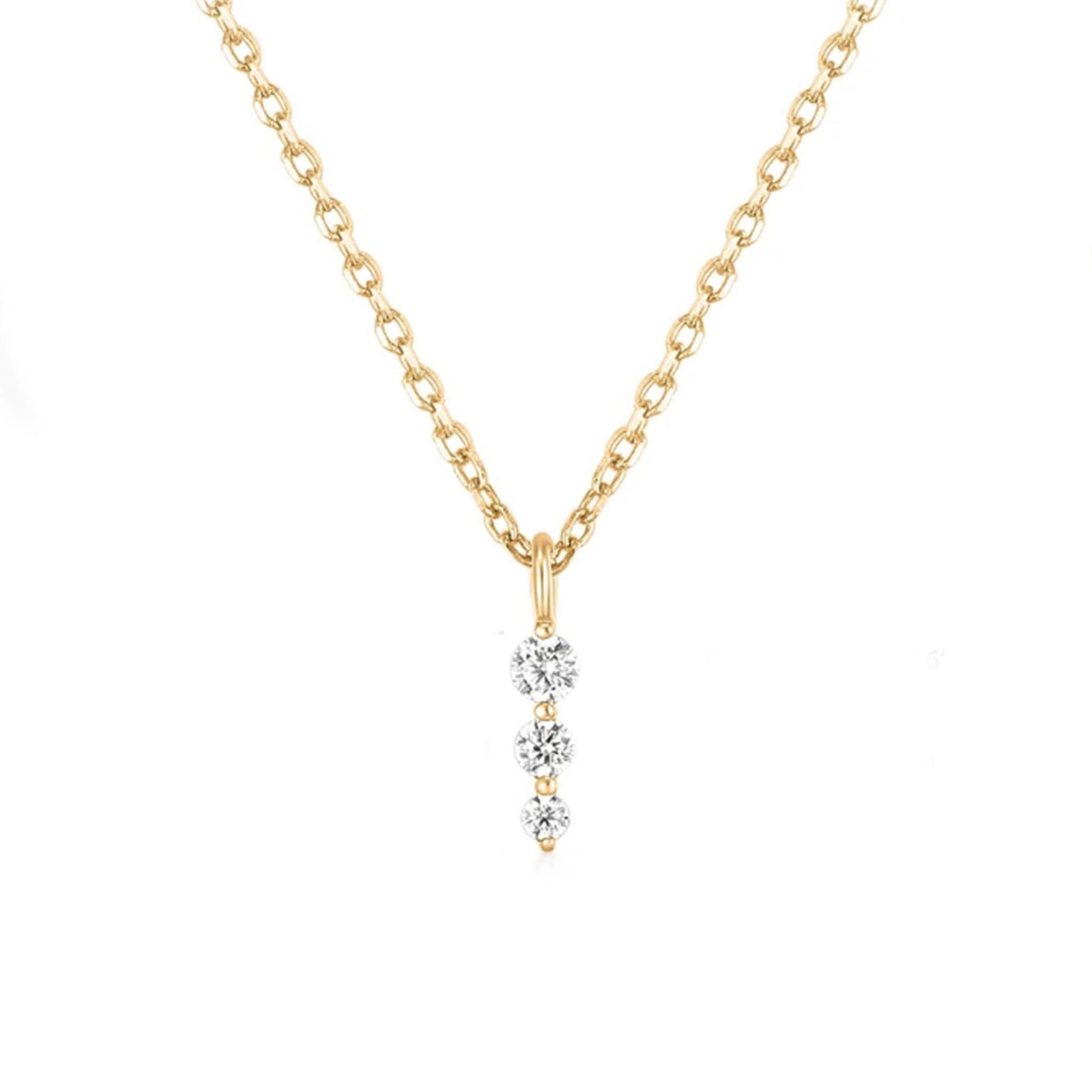 14kt Gold Diamond Drop Pendant