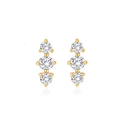 14kt Gold Diamond Lane Studs