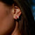 Pink Opal Ombre Oblong Ella Hoops