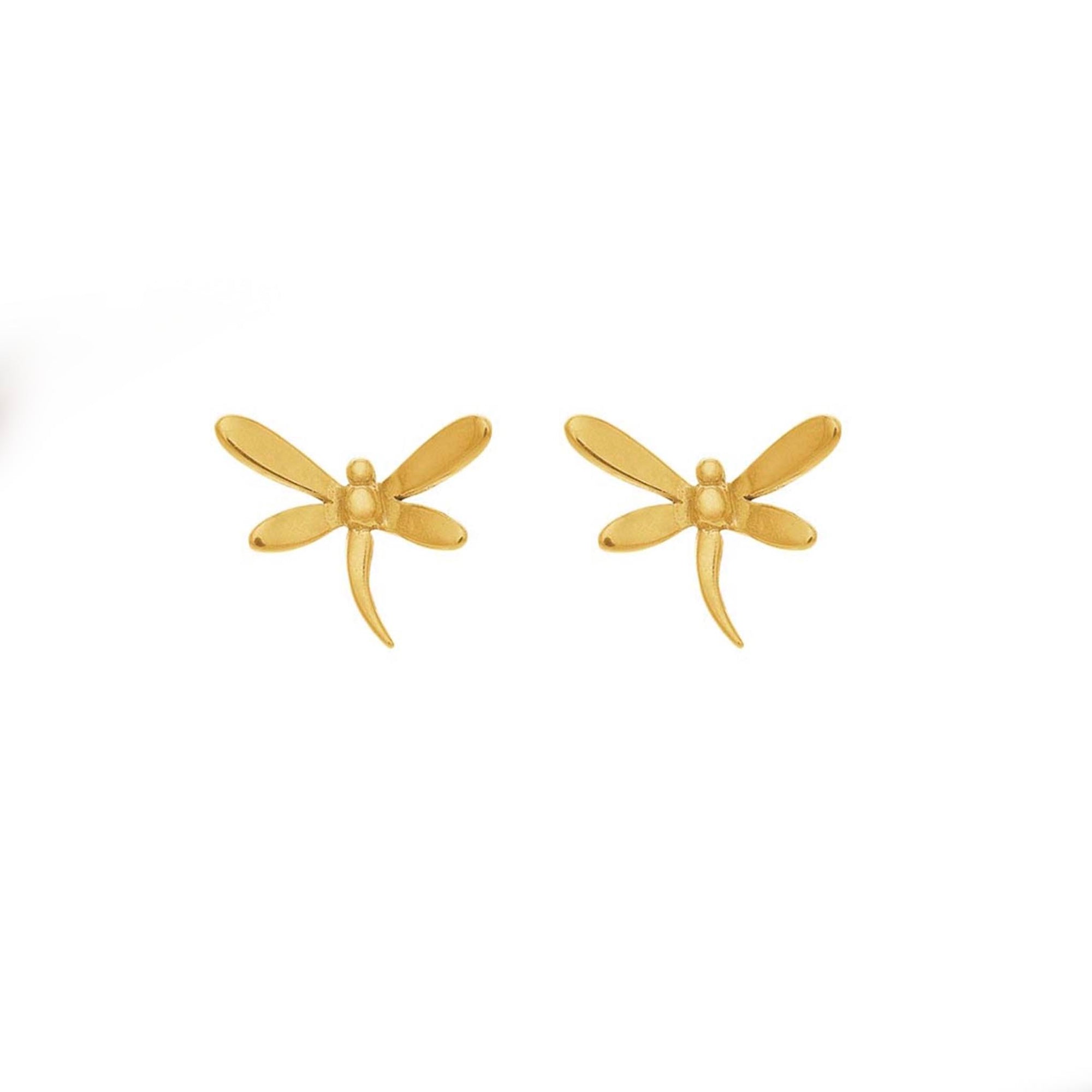 14kt Gold Dragonfly Studs