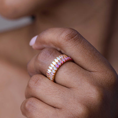 Angel Quartz Eternity Band